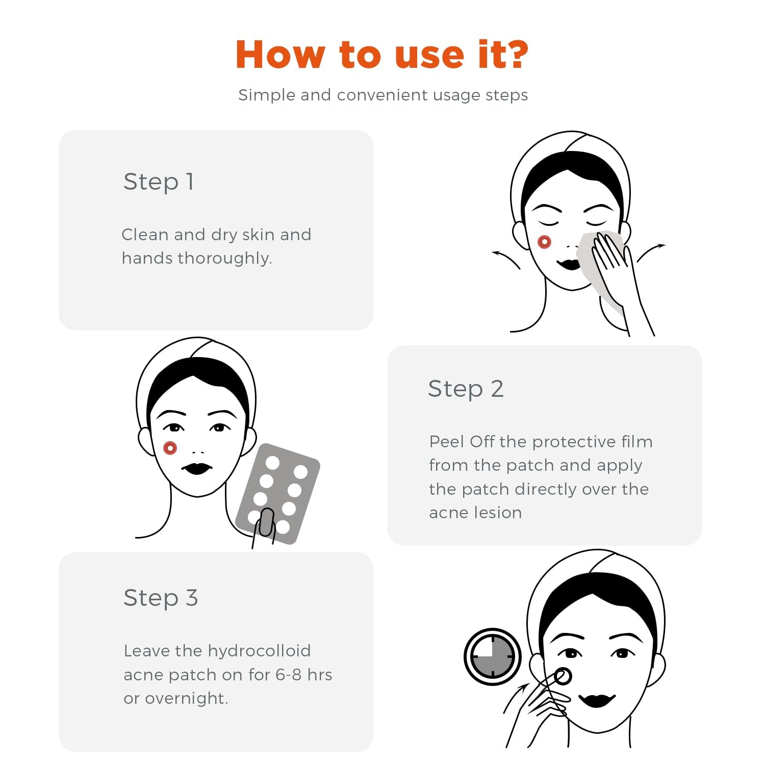 Acne Pimple Patches (60 Count) – Hydrocolloid Spot Dots for Fast Healing & Blemish Cover