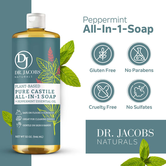 DJ Peppermint All in 1 Castile Soap - Thin Formula