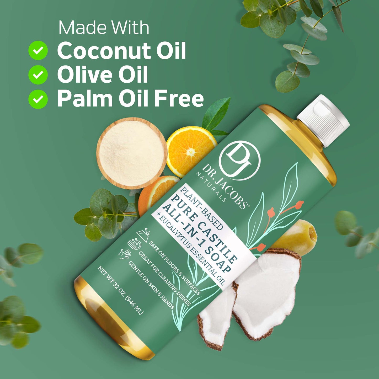 DJ Eucalyptus All in 1 Castile Soap - Thin Formula