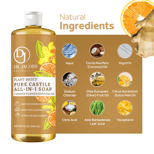 DJ Orange & Ginger All in 1 Castile Soap - Thin Formula