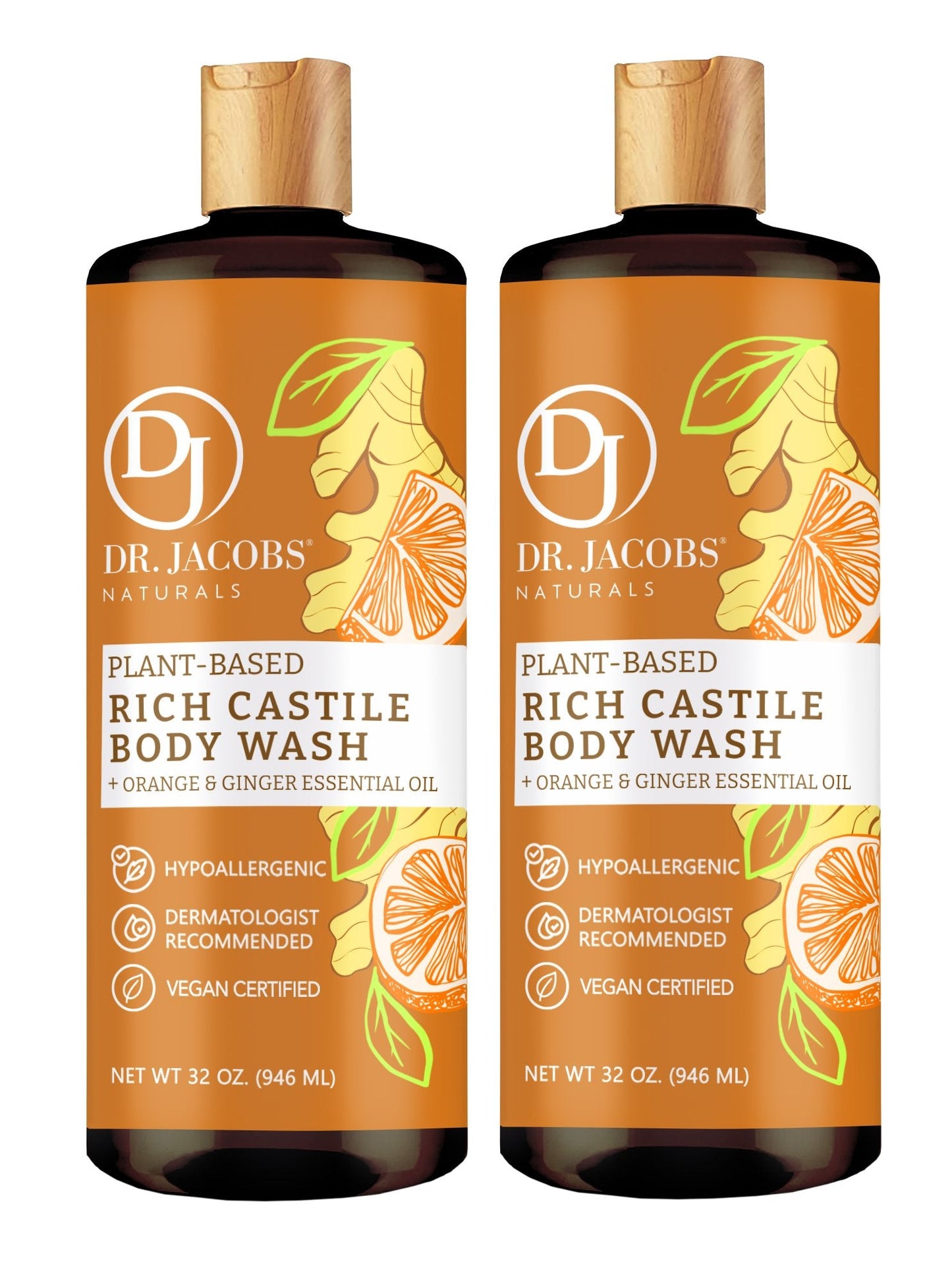 DJ Orange & Ginger Castile Body Wash (All American)