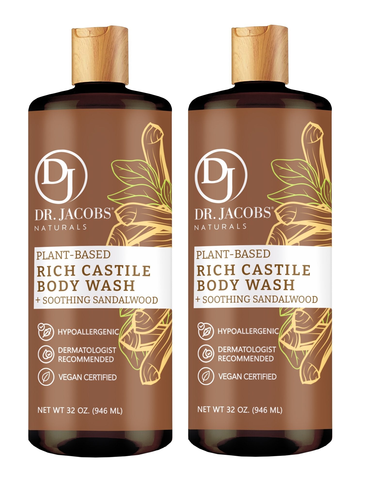 DJ Sandalwood Castile Body Wash (All American)
