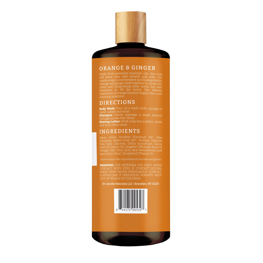 DJ Orange & Ginger Castile Body Wash (All American)