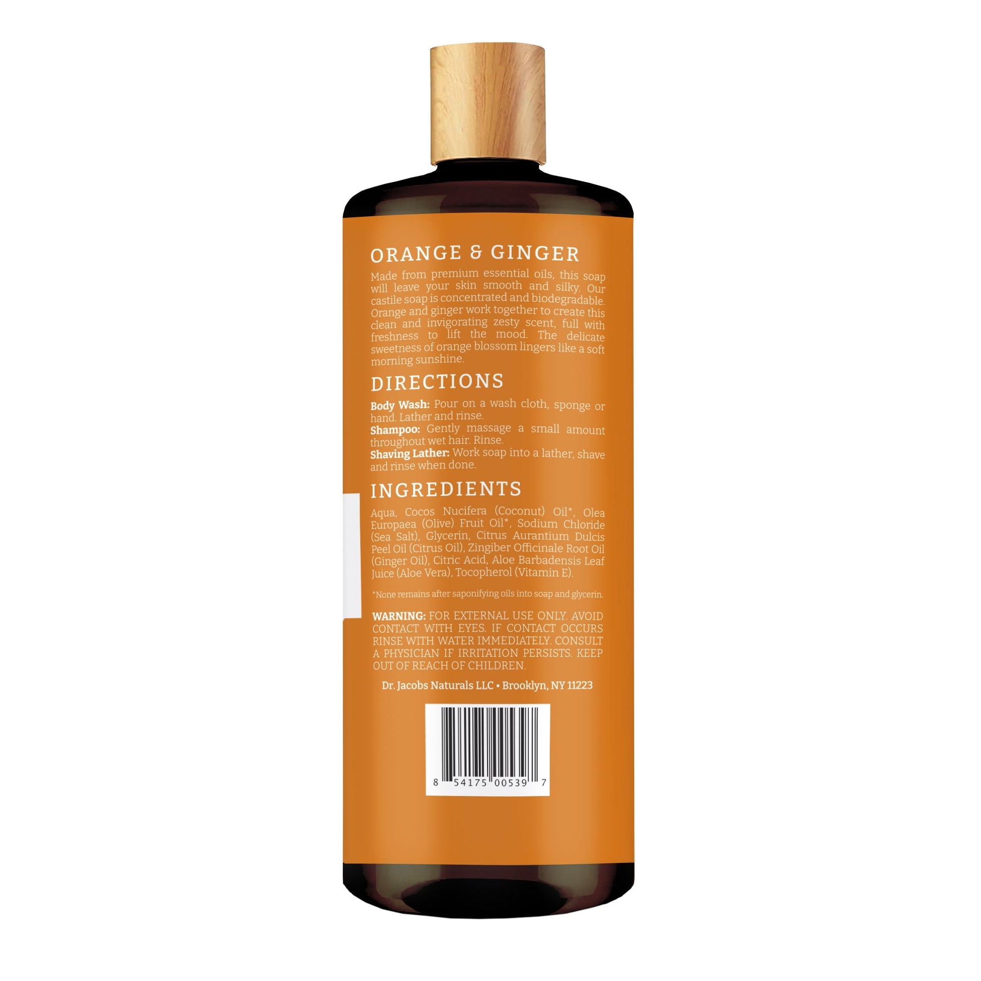 DJ Orange & Ginger Castile Body Wash (All American)