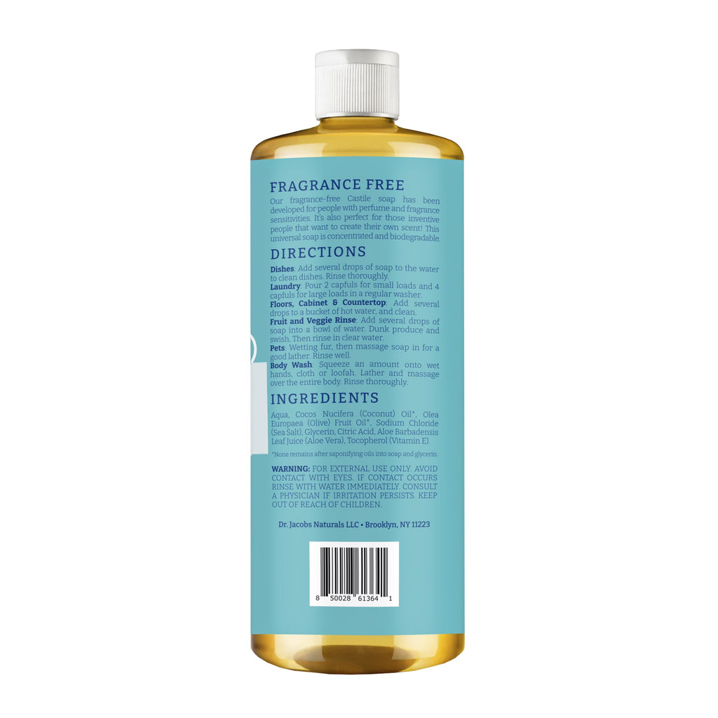 DJ Unscented All in 1 Castile Soap - Thin Formula