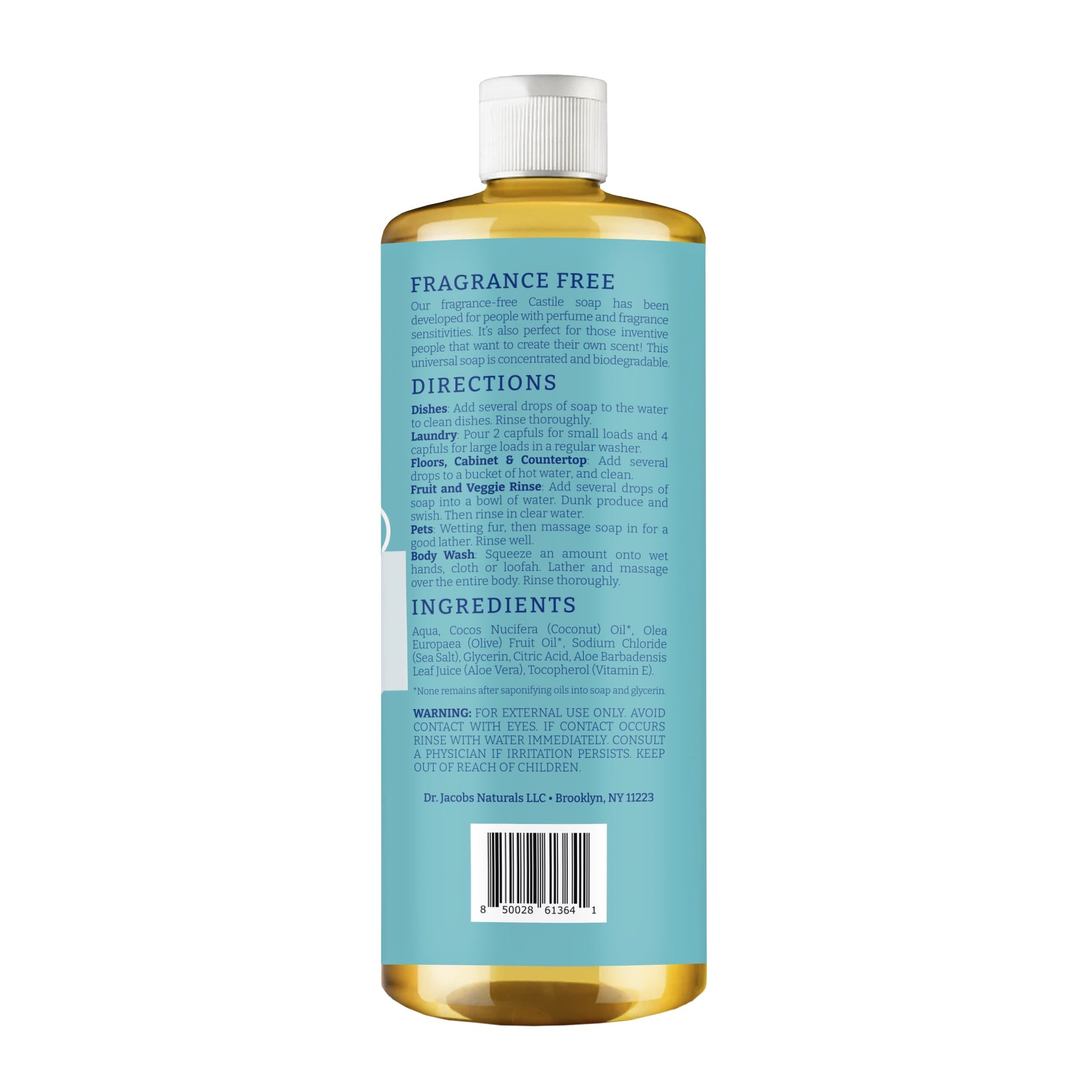 DJ Unscented All in 1 Castile Soap - Thin Formula