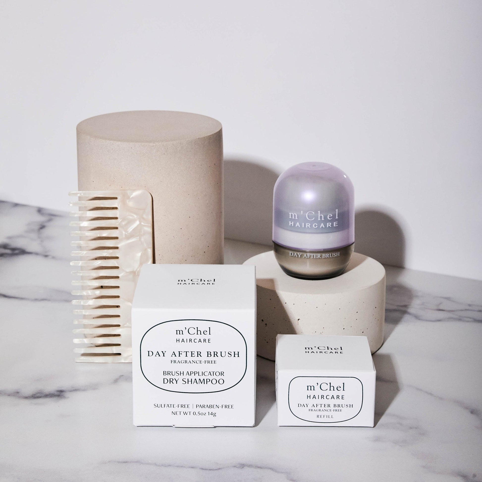 m'Chel Haircare Double Day After™ Brush + Refills Bundle