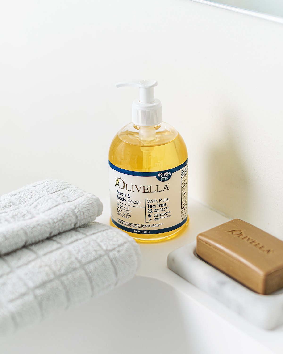 OLIVELLA Face & Body Liquid Soap Tea Tree Oil 16.9 oz
