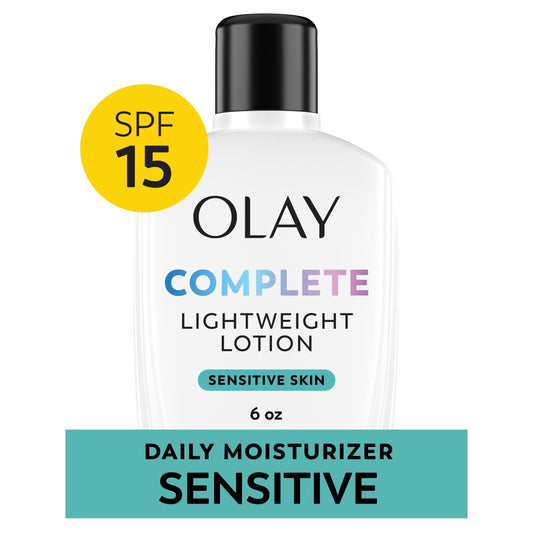 Olay Skin Care Complete Daily Facial Moisturizer for Sensitive Skin, SPF 15 Sun Protection, 6 oz
