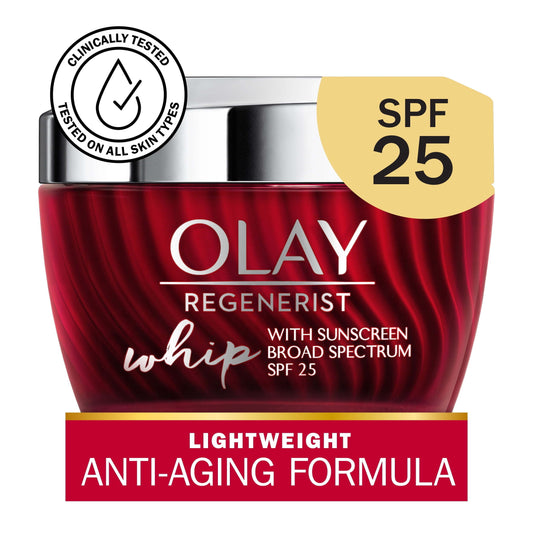 Olay Skin Care Regenerist Whip Facial Moisturizer with SPF 25 Sun Protection, 1.7 oz
