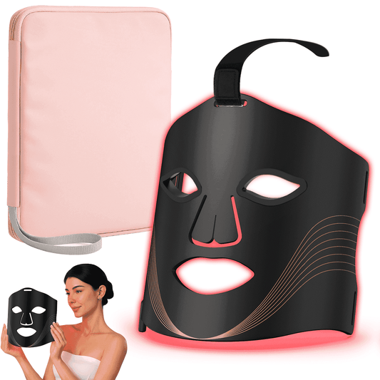 Red Light Therapy for Face, 6 Light Modes Portable Led Face Mask Light Therapy, near Infrared 850 Red Light, 400 LED Beads, Timing Function, Skincare at Home & Travel
