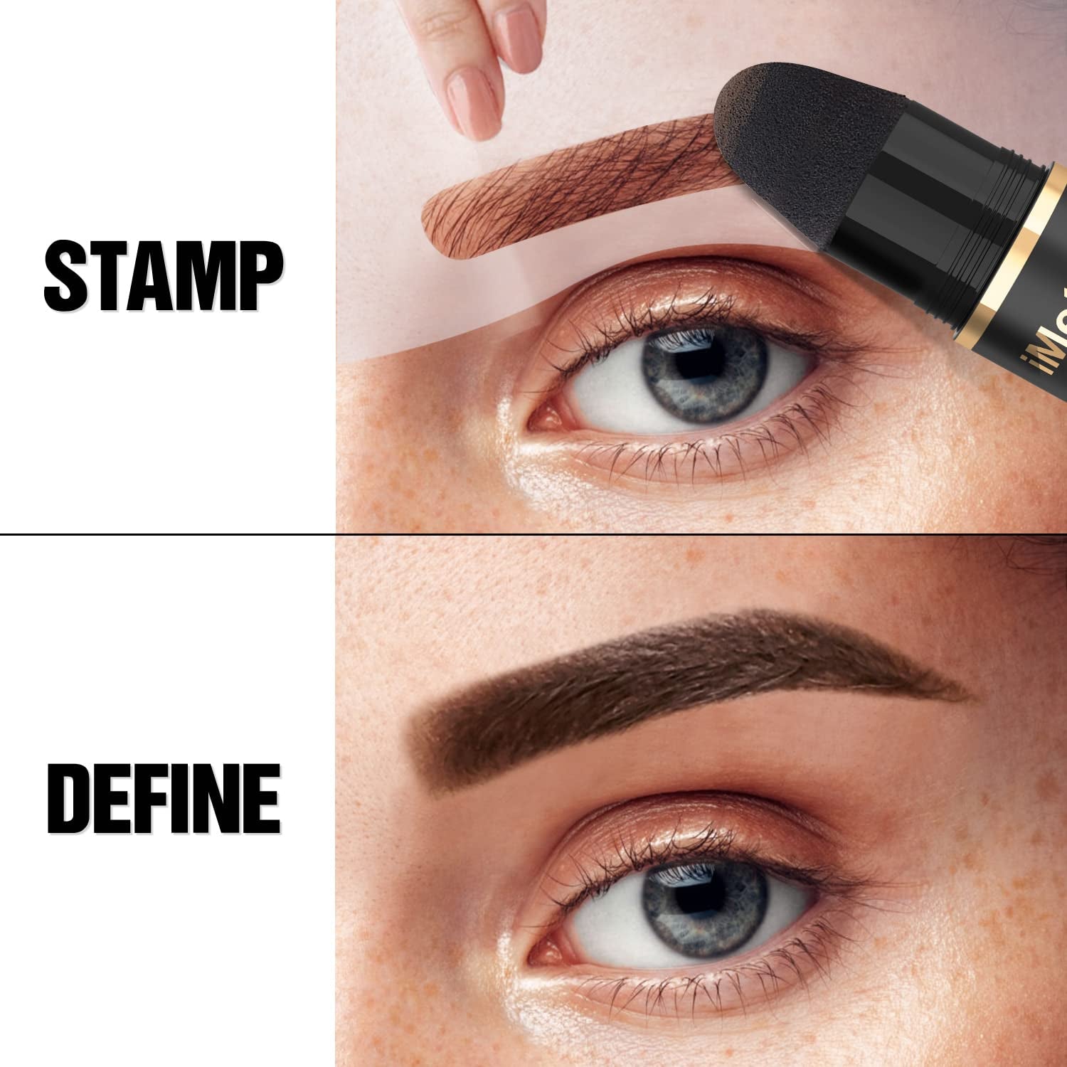 Eyebrow Stamp for Eyebrow Stencil Kit - Brow Stamp Refill Eyebrow Pomade, Brown