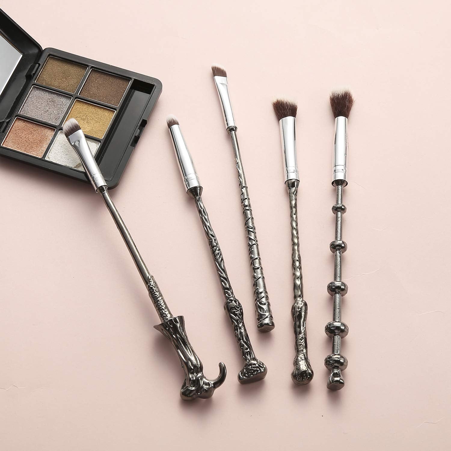 5Pcs Wand Makeup Brushes Set – Foundation, Blush, Concealer & Powder