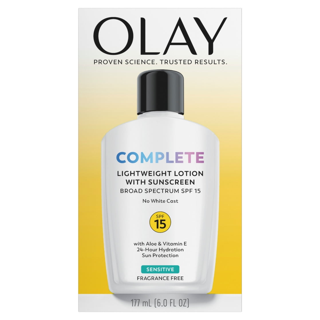 Olay Skin Care Complete Daily Facial Moisturizer for Sensitive Skin, SPF 15 Sun Protection, 6 oz