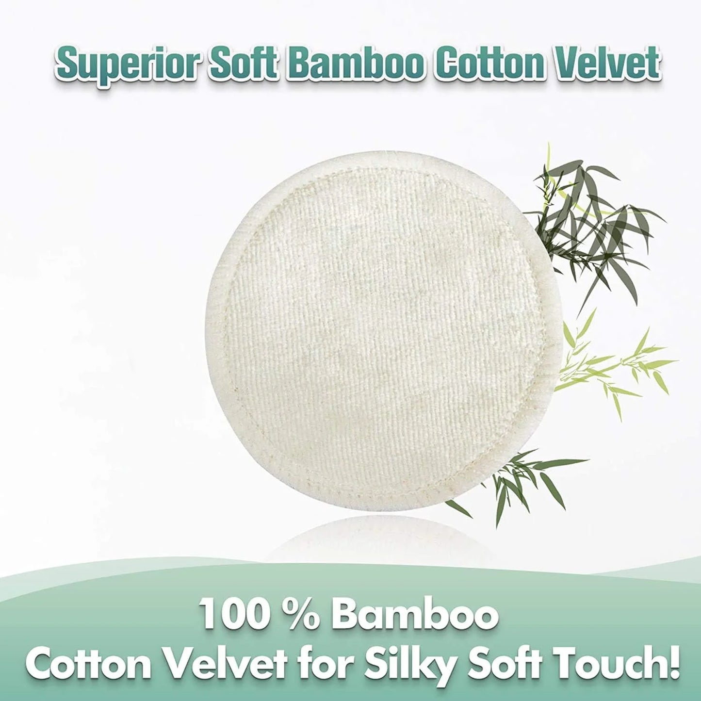 Reusable Makeup Remover Pads - 24 Pack | Eco-Friendly Bamboo Velour Pads for All Skin Types | Washable Cotton Rounds with Laundry Bag & Storage Box