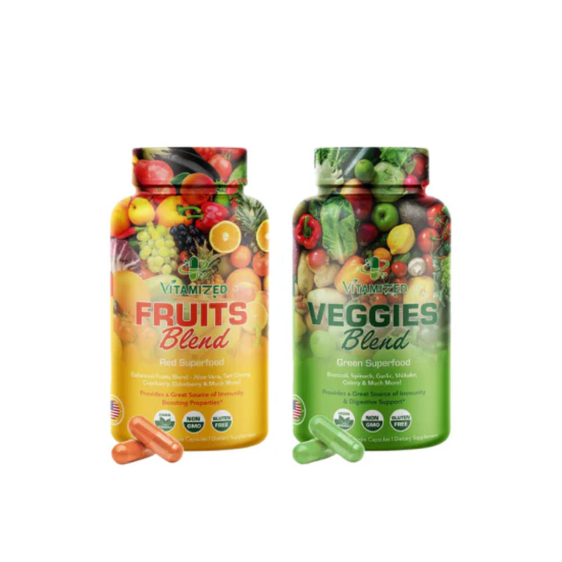 Superfood Fruits and Veggie Capsules - Overall Health and Energy - for Men and Women