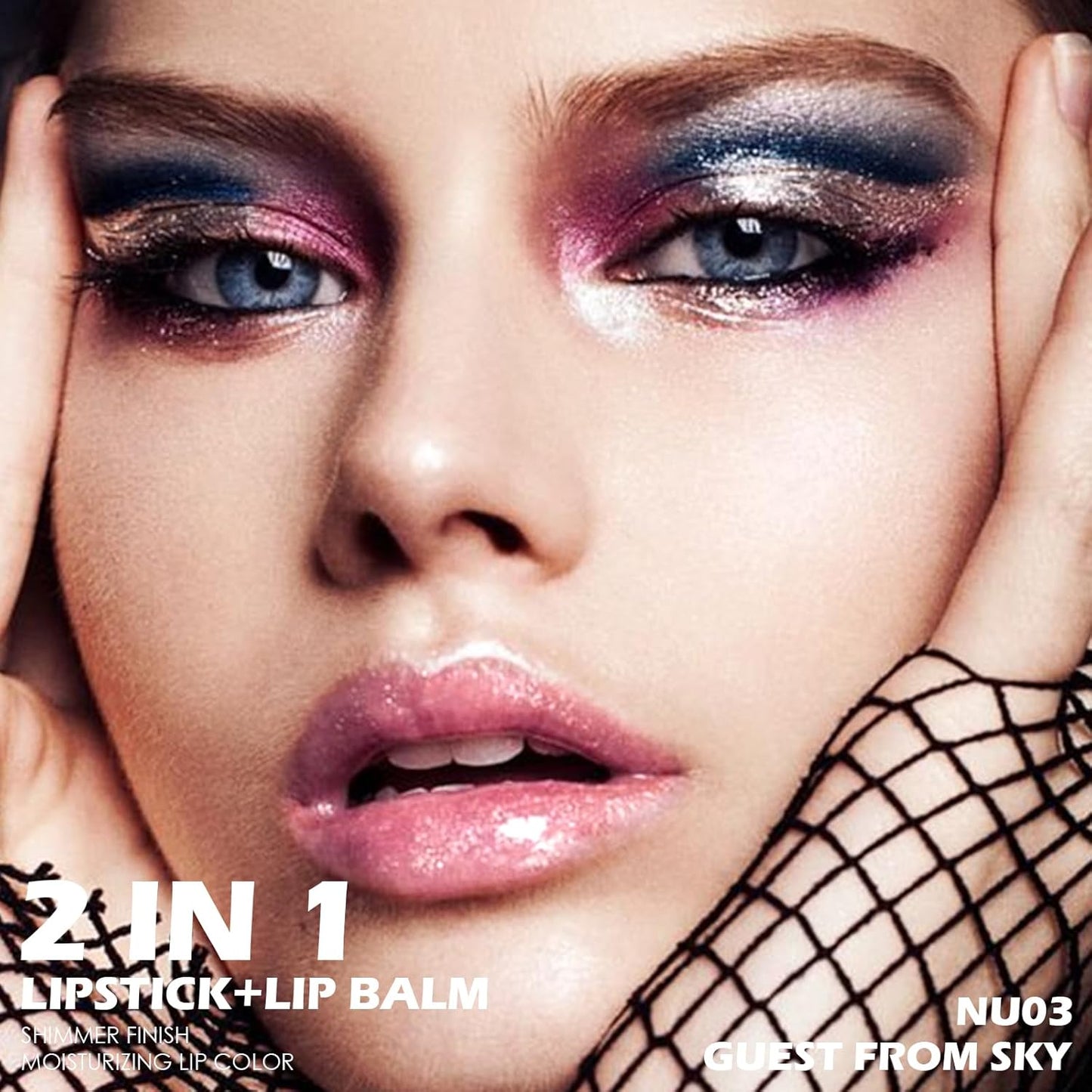 Moisturizing Shiny Lipstick,Pearl Shimmery Finish,Hydrating Tinted Lip Balm with Creamy Texture,Long Lasting High Pigmented Lip Stain,Guest from Sky