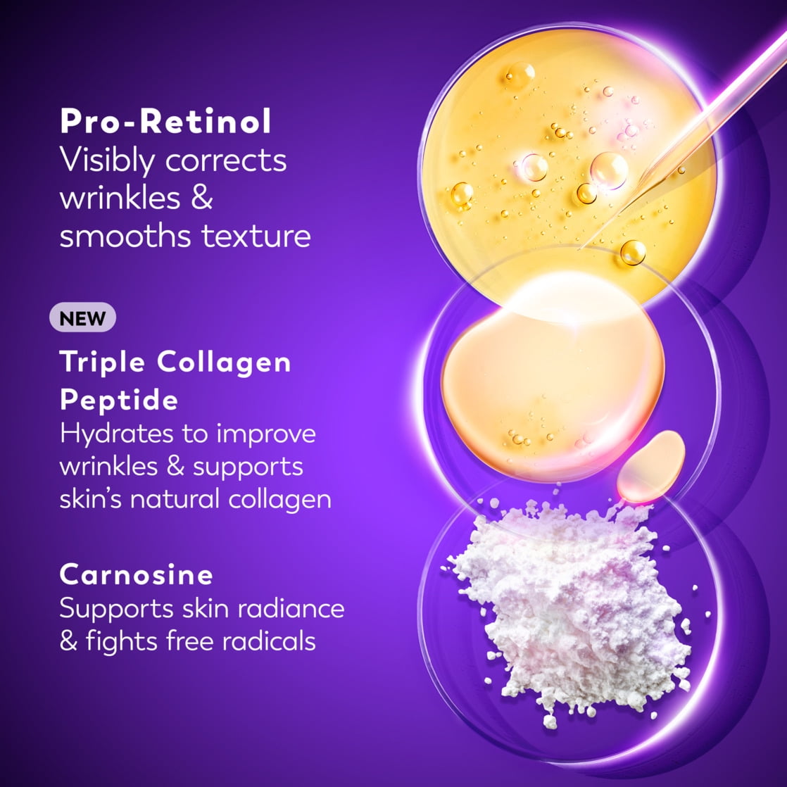 OLAY REGENERIST Retinol 24 Night Cream, Anti-Aging Moisturizer, Fragrance-Free, Non-Greasy, Triple Collagen Peptide