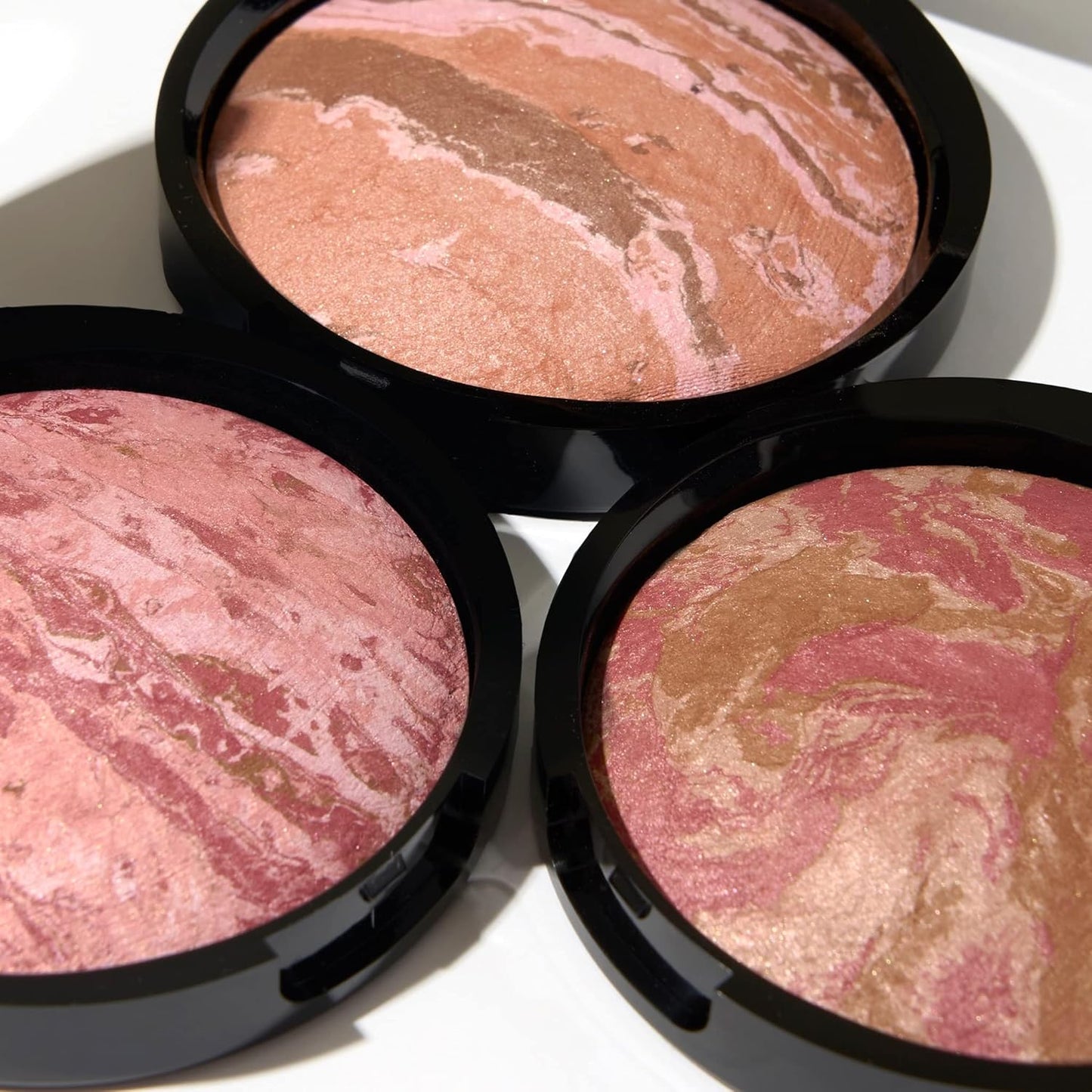 Baked Blush-N-Bronze Marbleized 2-In-1 Sculpting Bronzer Blush - Ginger Bronze - Contour Face with a Radiant Flush