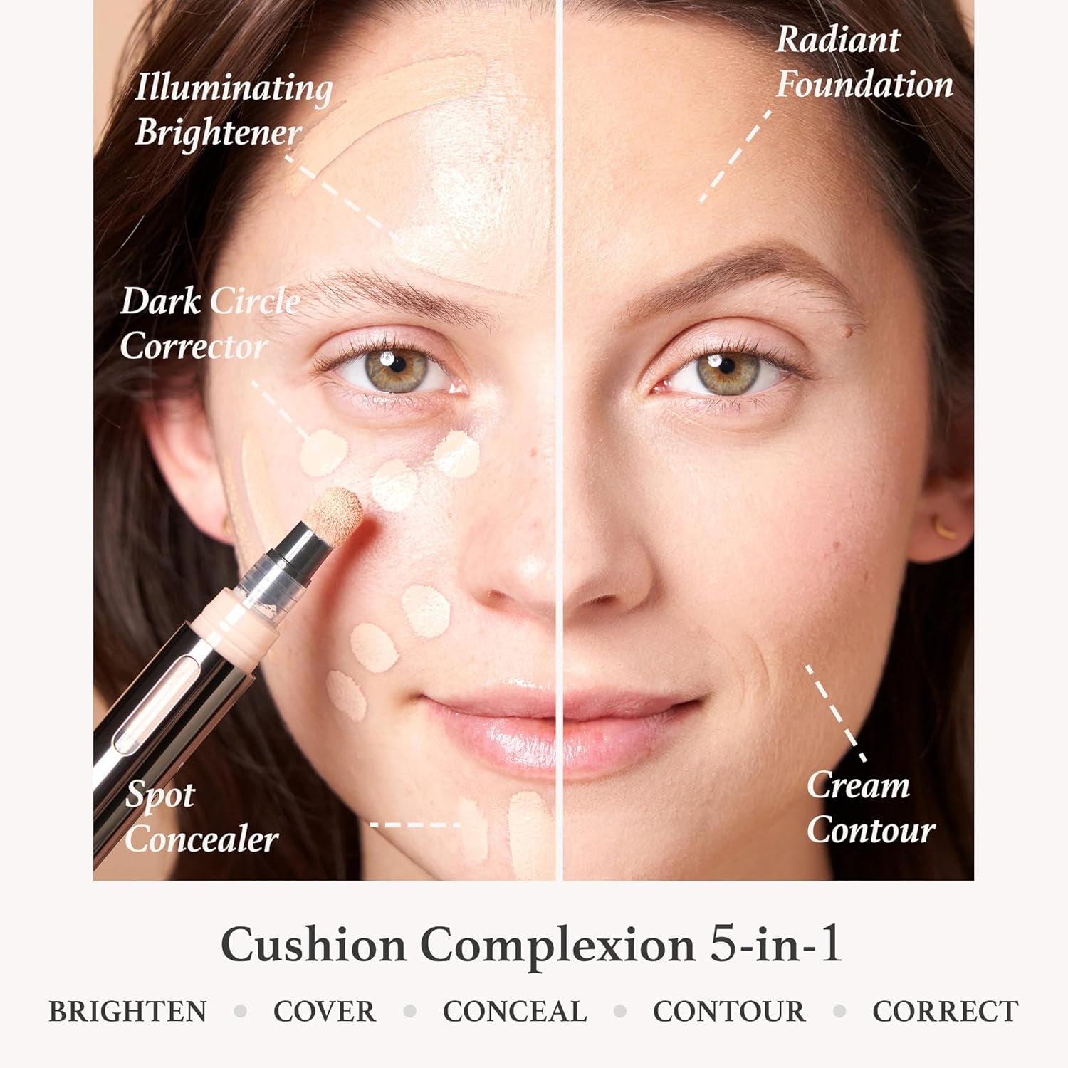 Full Face Radiance Set | so Awake Complexion Booster Daily Moisturizer + Skin Perfecting Cushion Complexion Concealer + Foundation - 400 Amber