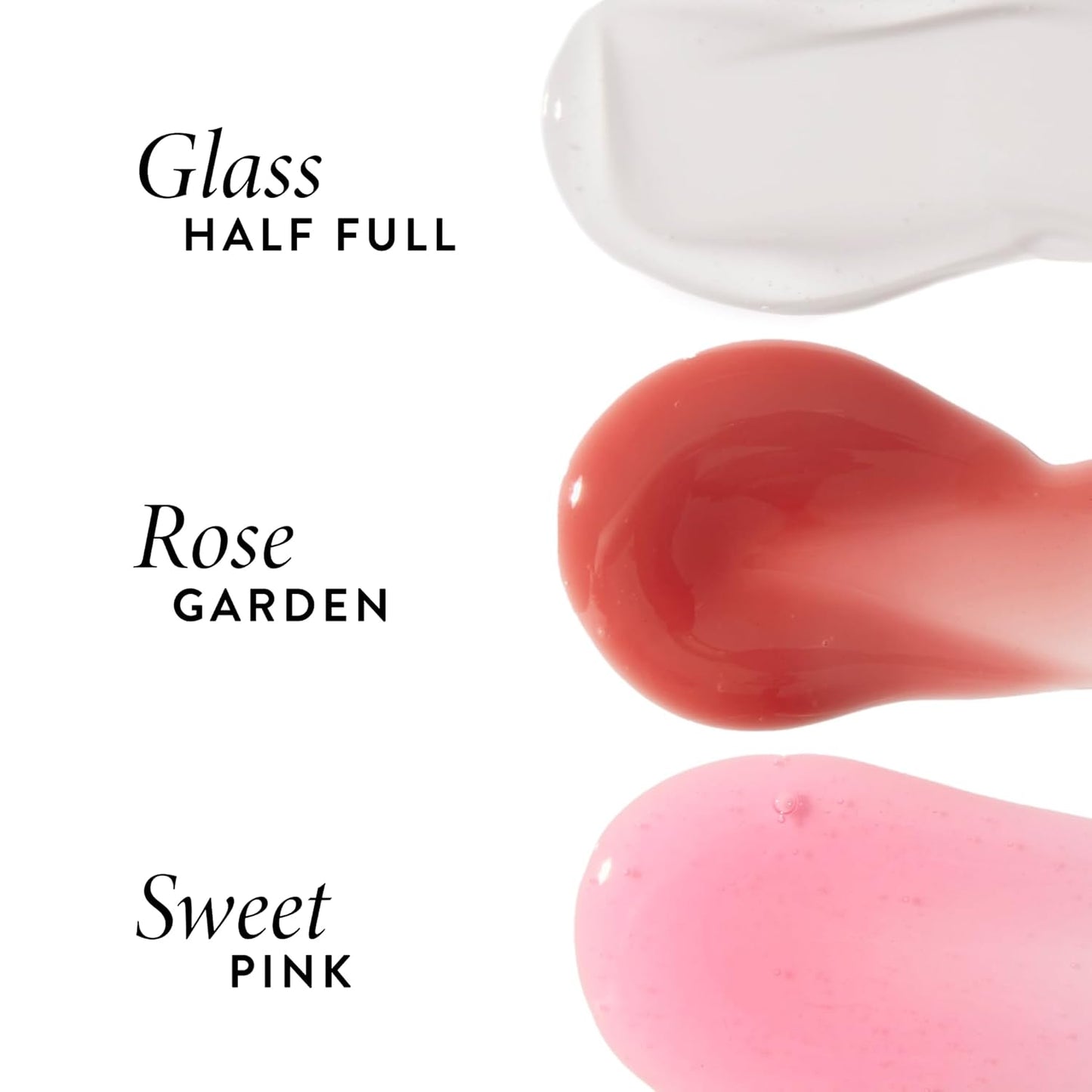 Fine Shine Glossy Lip Oil, Rose Garden - Hydrating Squalane - Pink Lip Gloss