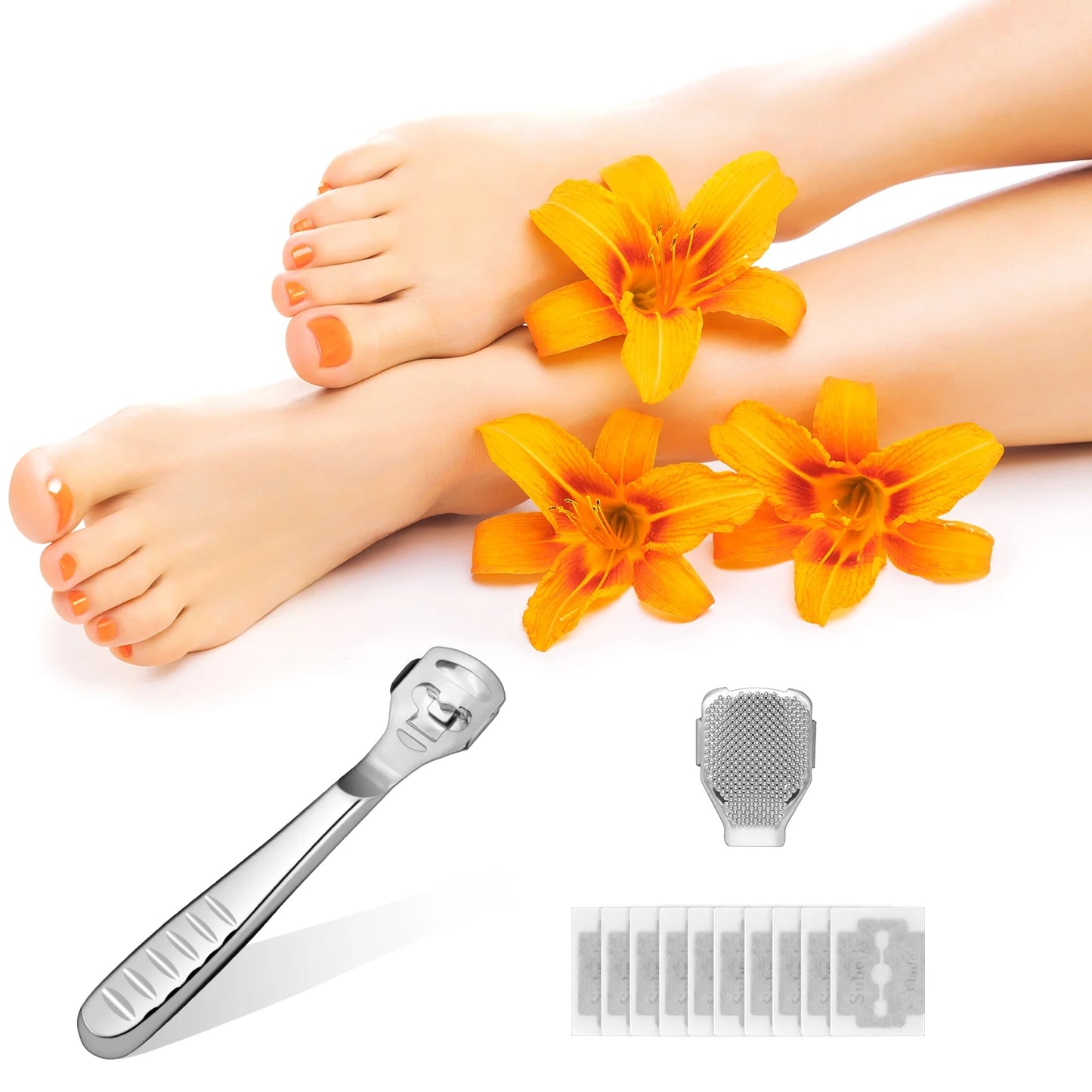 14-Piece Callus Shaver Set – Stainless Steel Foot File & Hard Skin Remover for Hand and Foot Care