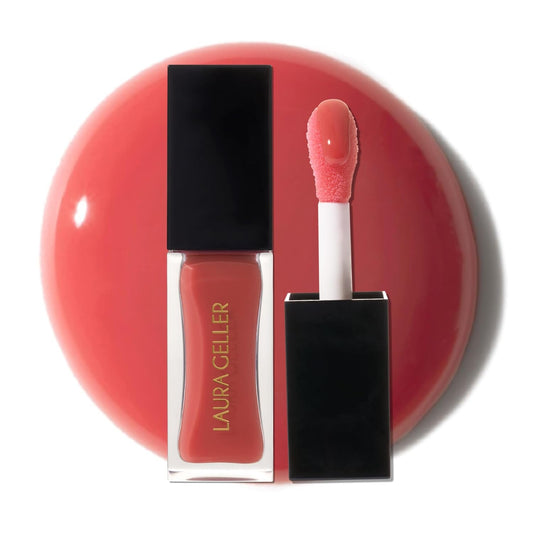 Fine Shine Glossy Lip Oil, Rose Garden - Hydrating Squalane - Pink Lip Gloss