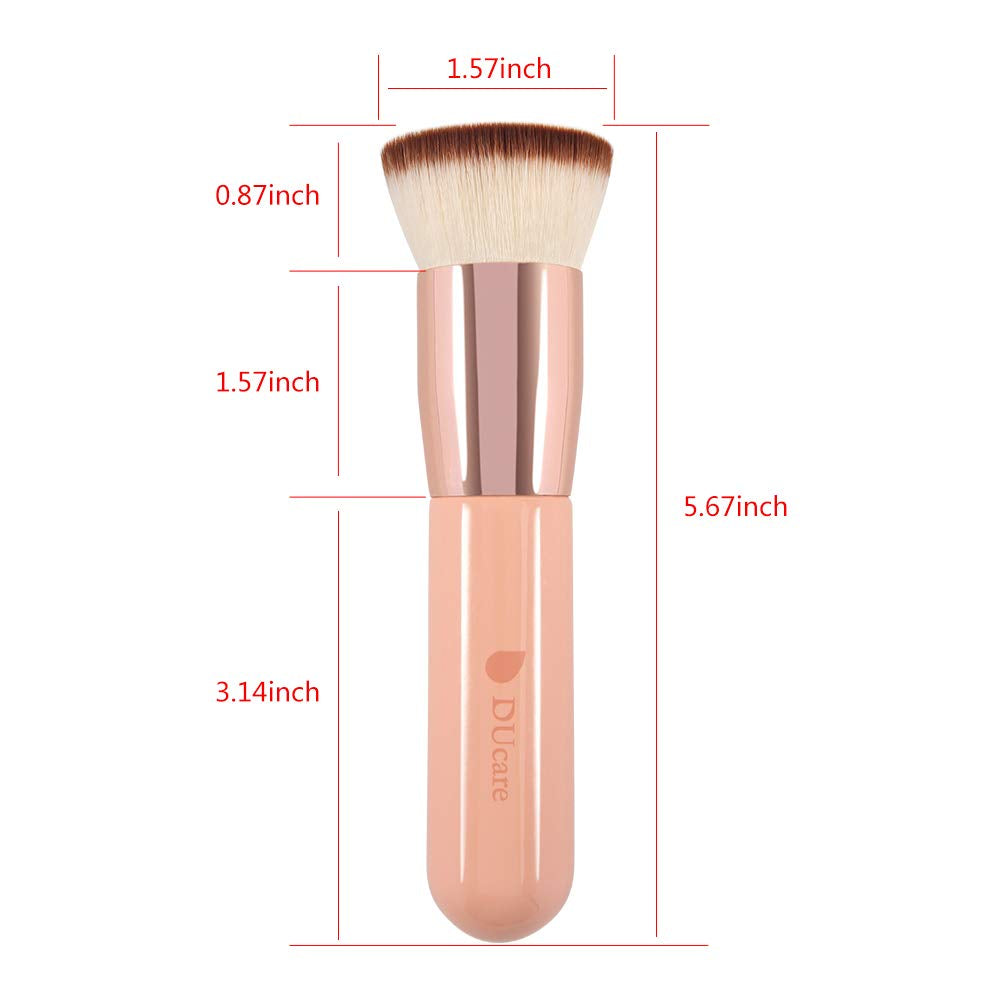 Foundation Brush for Liquid Makeup, Flat Top Kabuki Synthetic Professional Makeup Brushes Liquid Blending Mineral Powder Buffing Stippling Makeup Tools