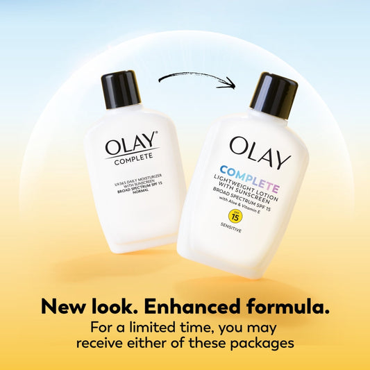 Olay Skin Care Complete Daily Facial Moisturizer for Sensitive Skin, SPF 15 Sun Protection, 6 oz