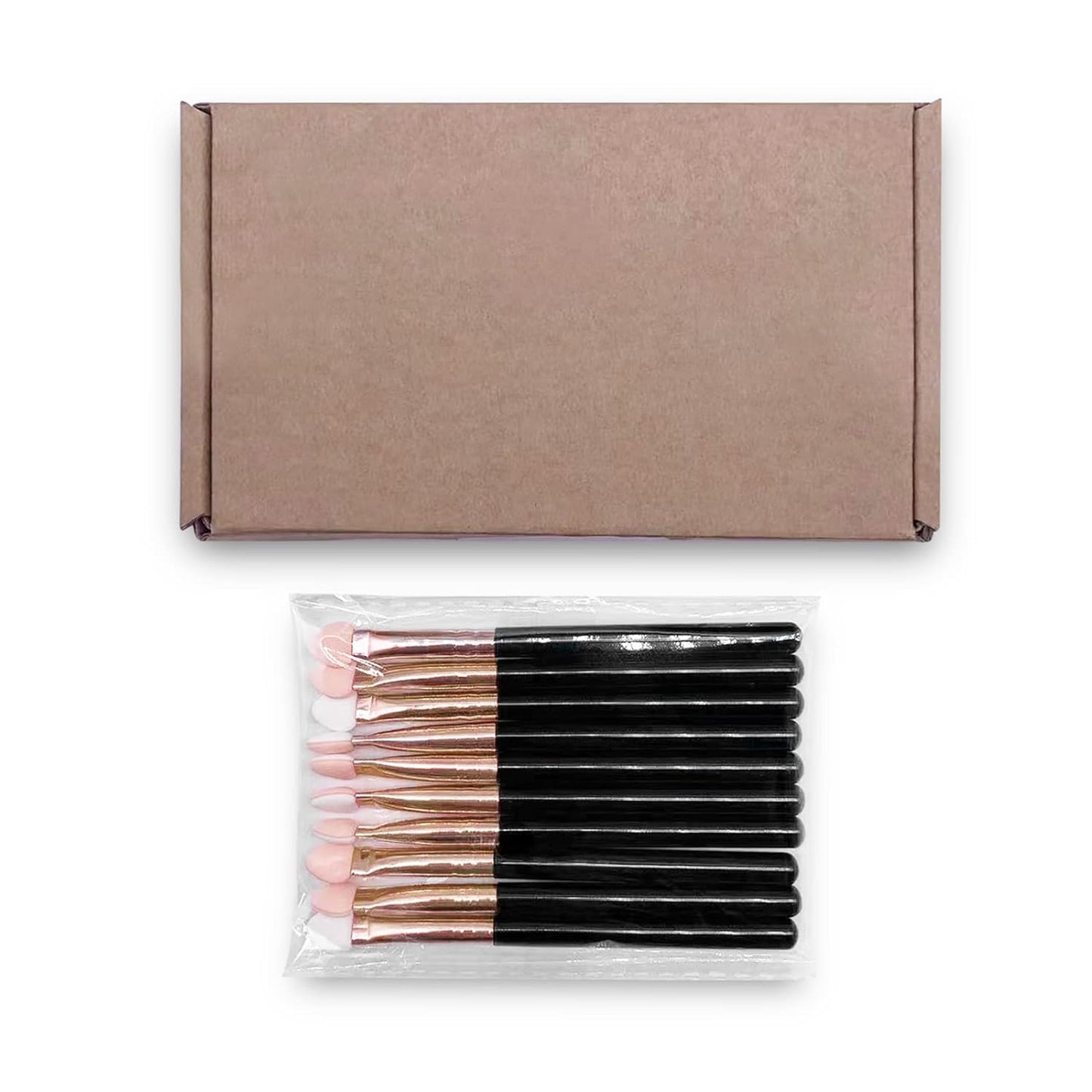 10-Piece Professional Makeup Brush Set – Double-Sided Sponge & Eyeshadow Applicators