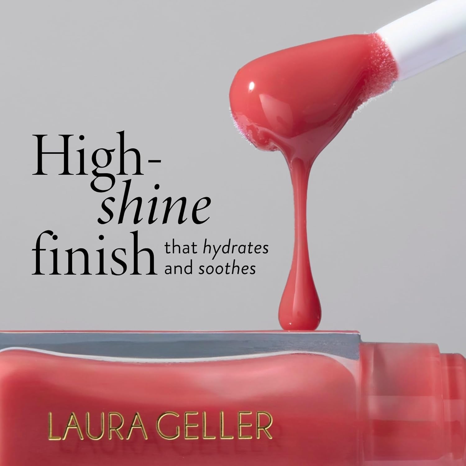 Fine Shine Glossy Lip Oil, Rose Garden - Hydrating Squalane - Pink Lip Gloss