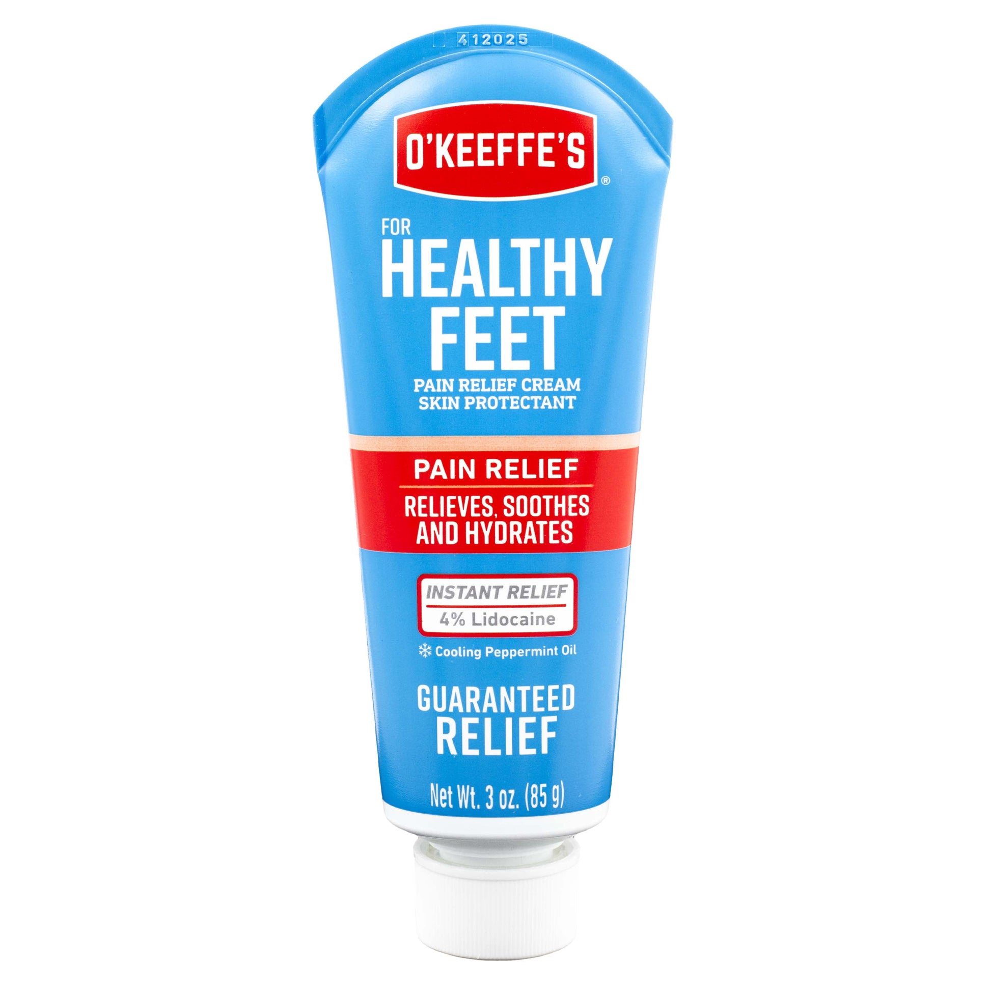 Healthy Feet Pain-Relieving Foot Cream with Lidocaine – 3 oz Tube
