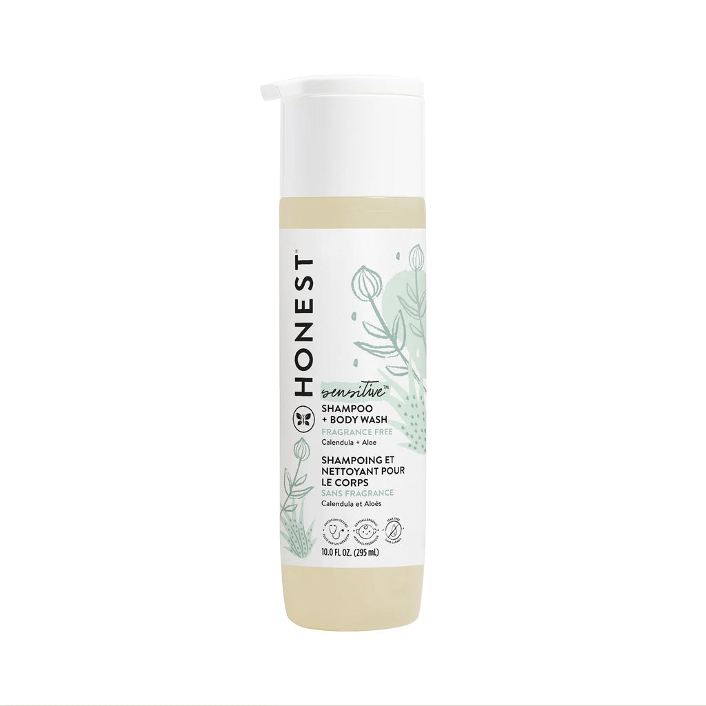 Sensitive Shampoo & Body Wash – Fragrance-Free, 10 fl oz for Gentle Care