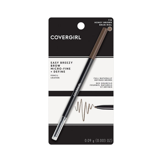 Easy Breezy Brow Micro-Fine + Define Pencil, Honey Brown, 0.003 Oz