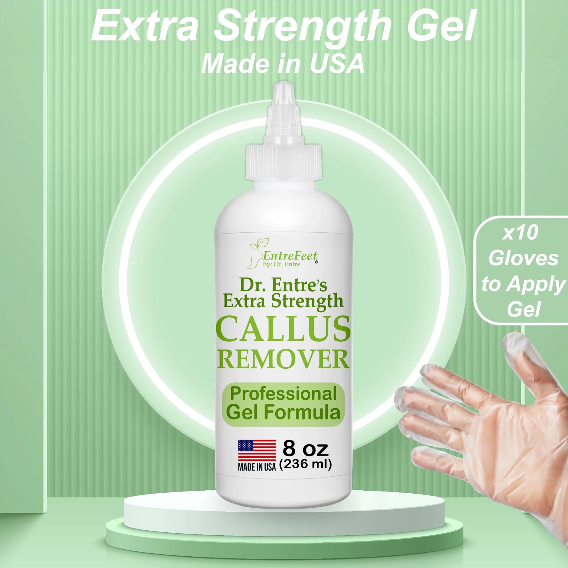Dr. Entre's Callus Remover Gel – Foot Callus Remover Spa Kit with Pedicure Tools, Dead Skin Scrubber
