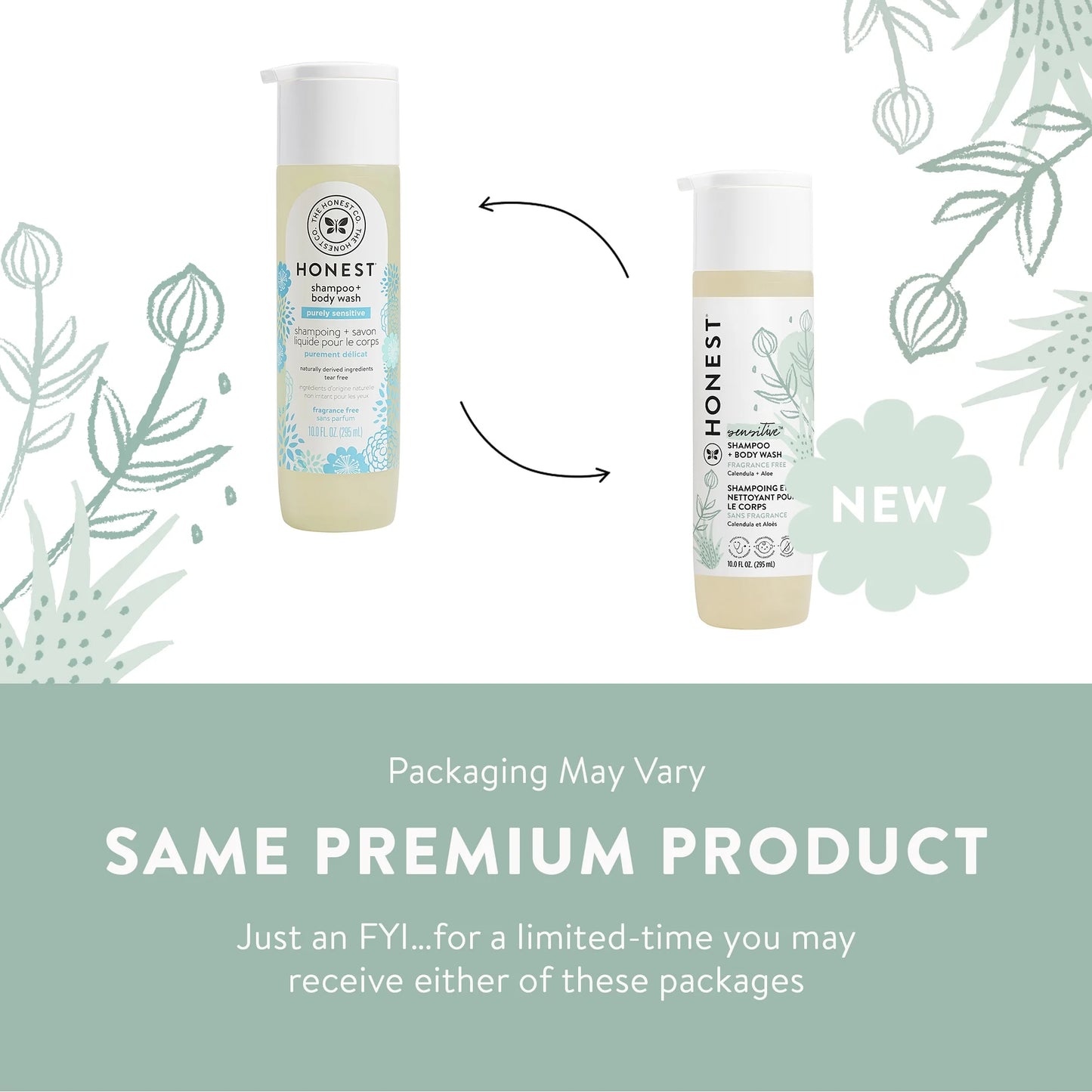 Sensitive Shampoo & Body Wash – Fragrance-Free, 10 fl oz for Gentle Care