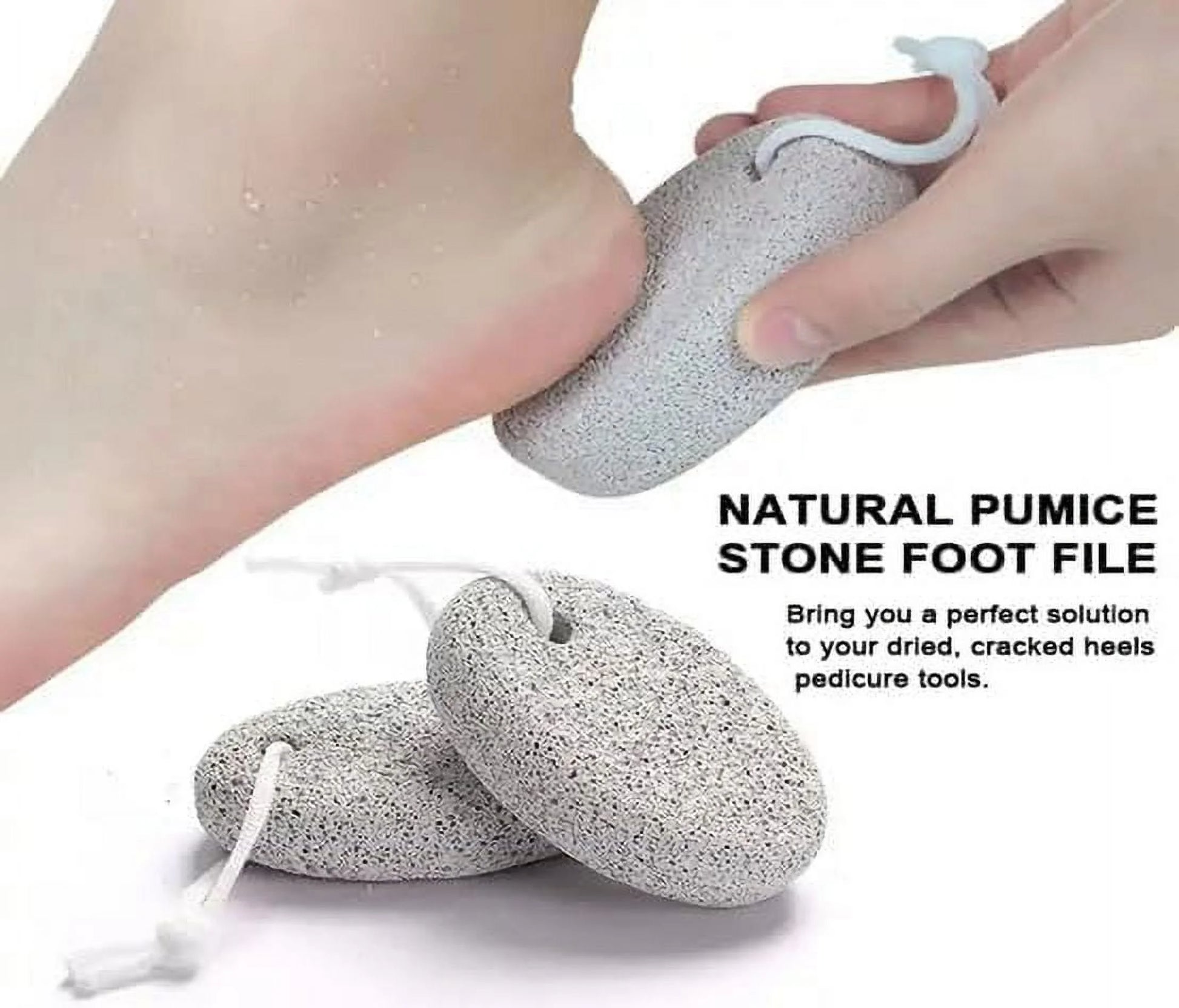 Natural Pumice Stone for Feet – Pedicure Callus Remover & Skin Exfoliator