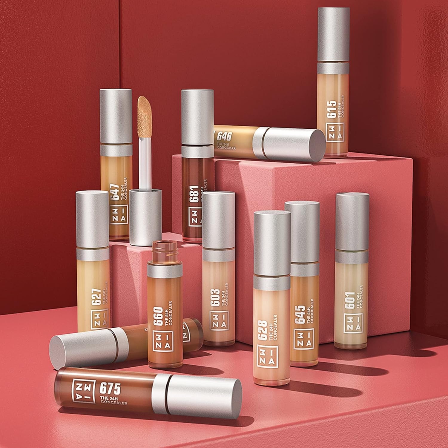 the 24H Concealer 681 - Brightening, Color Correcting Concealer for a Natural, Poreless Finish - Lightweight, Buildable, Creamy Formula - Thick Applicator for a Smooth, Easy Blend - 0.15 Oz