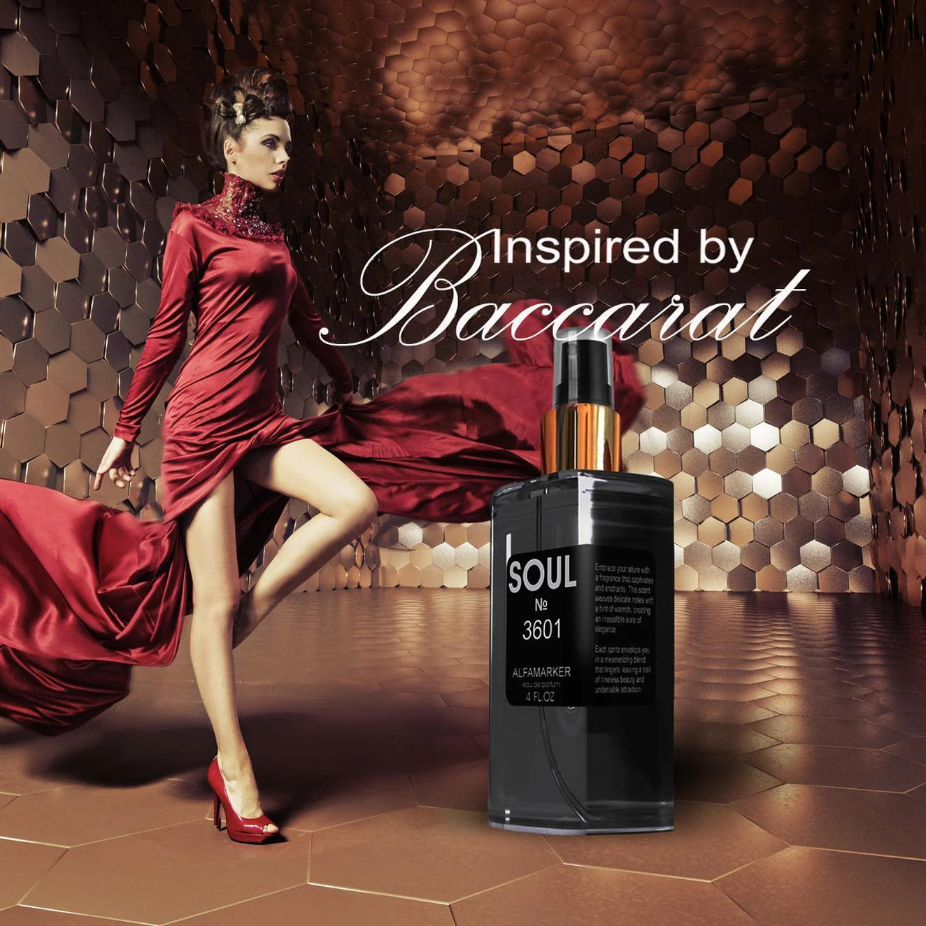 SOUL Inspired by Baccarat. R. 540 Spray 4.0 Fl Oz / 120 Ml Perfume for Women and Men Unisex Eau De Parfum Long Lasting Fragrance