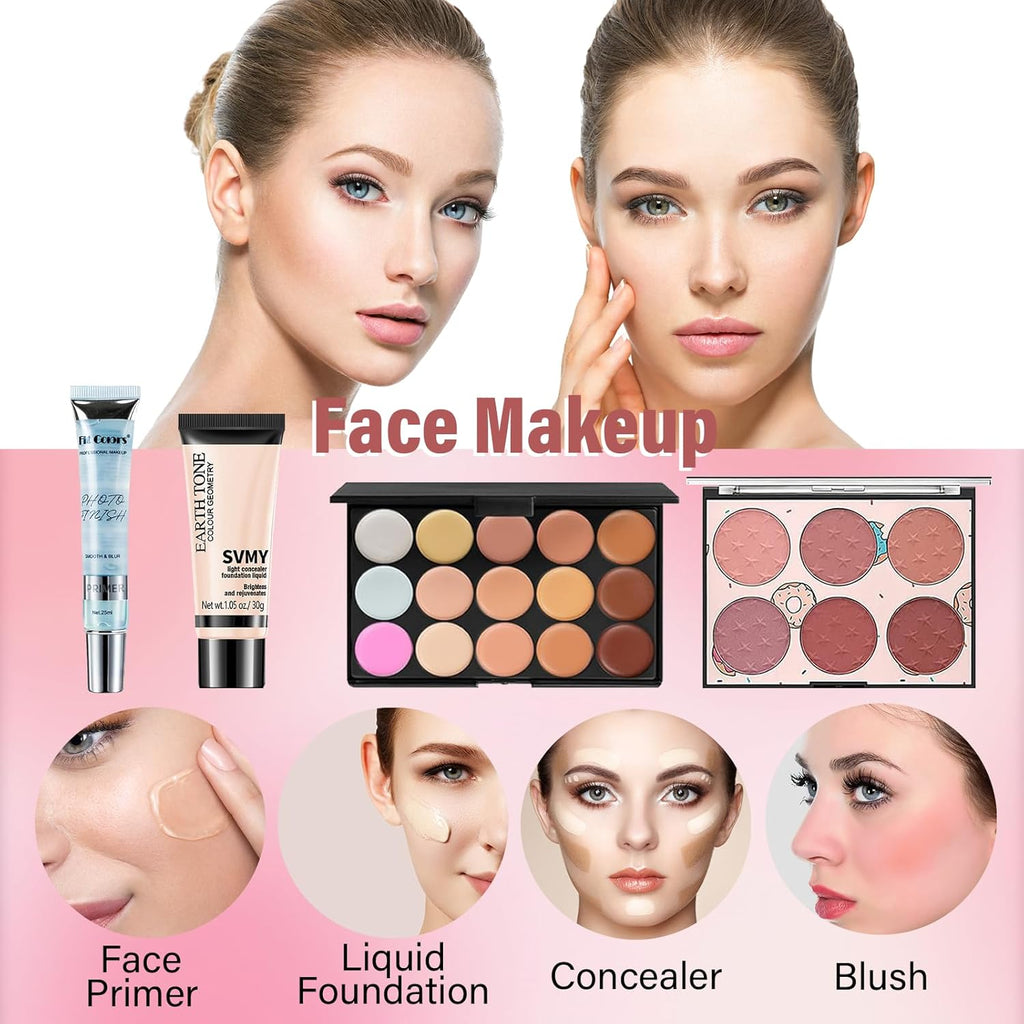 Makeup Kit for Women & Teen Girls – Beginner-Friendly Gift Set