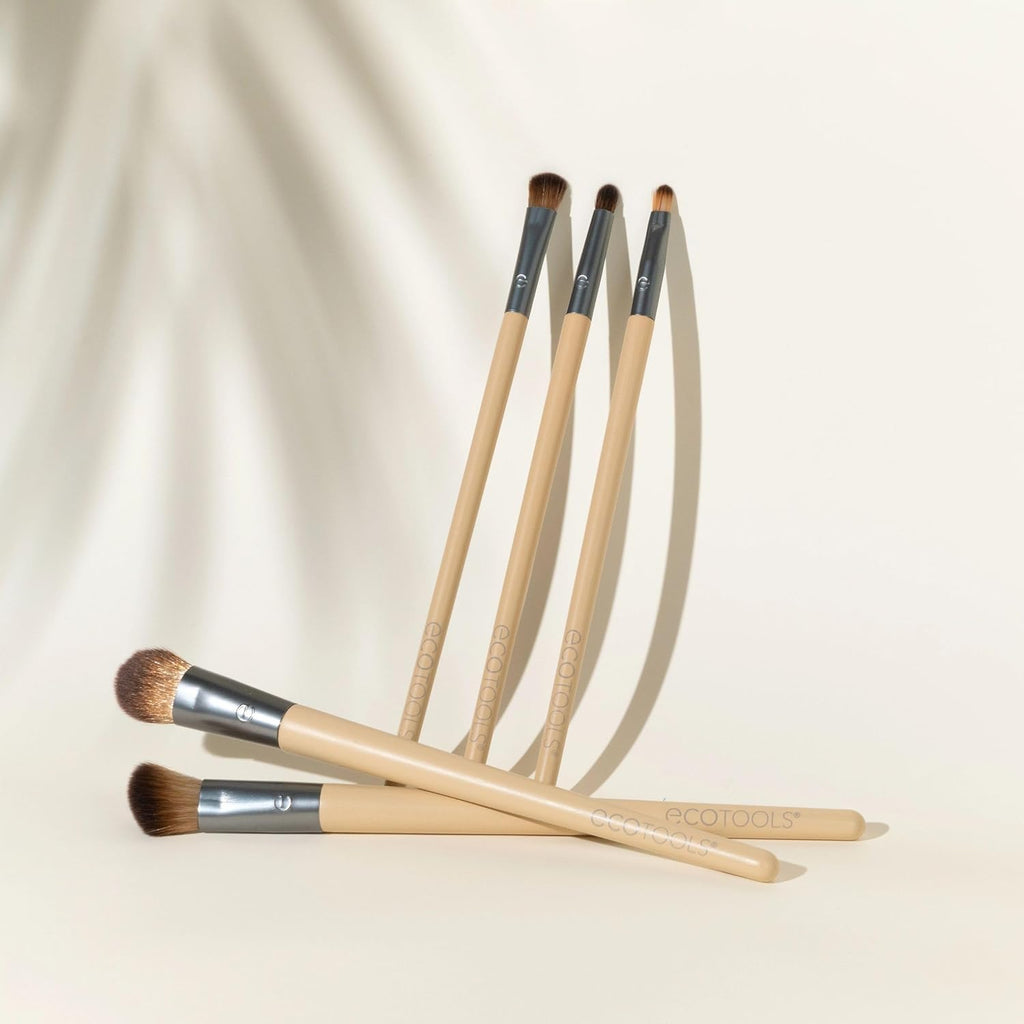 5Pcs Daily Defined Eye Brush Kit – Liquid, Powder & Cream Eyeshadow Brushes