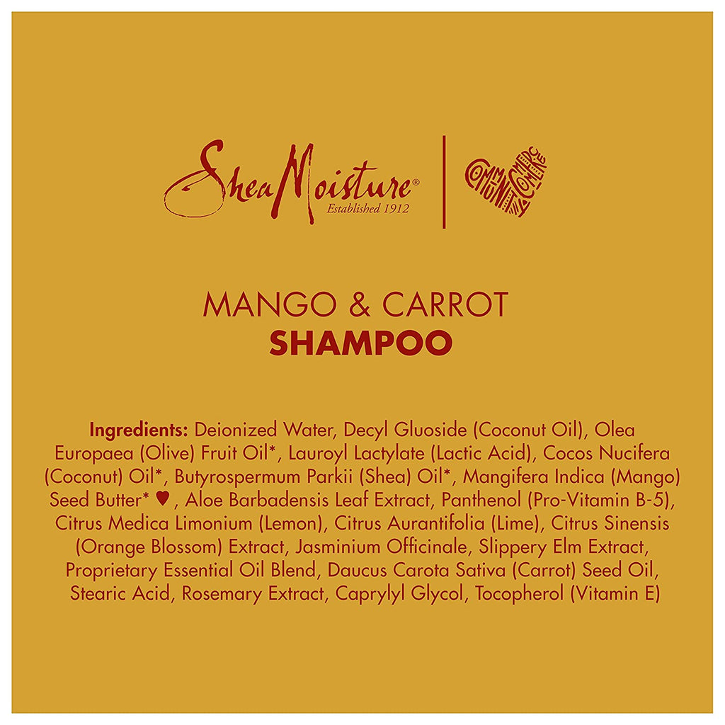 Extra-Nourishing Shampoo Hair Care for Kids Mango Carrot with Shea Butter 8 Oz