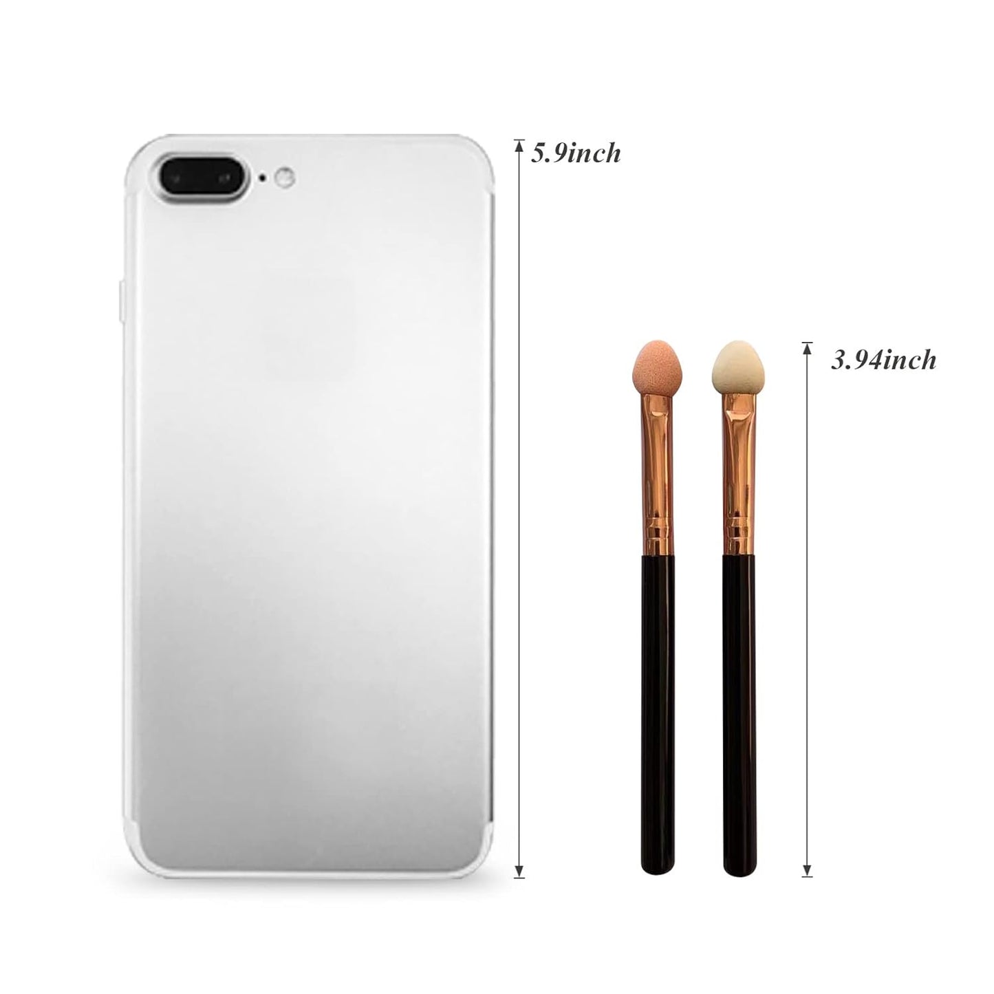 10-Piece Professional Makeup Brush Set – Double-Sided Sponge & Eyeshadow Applicators