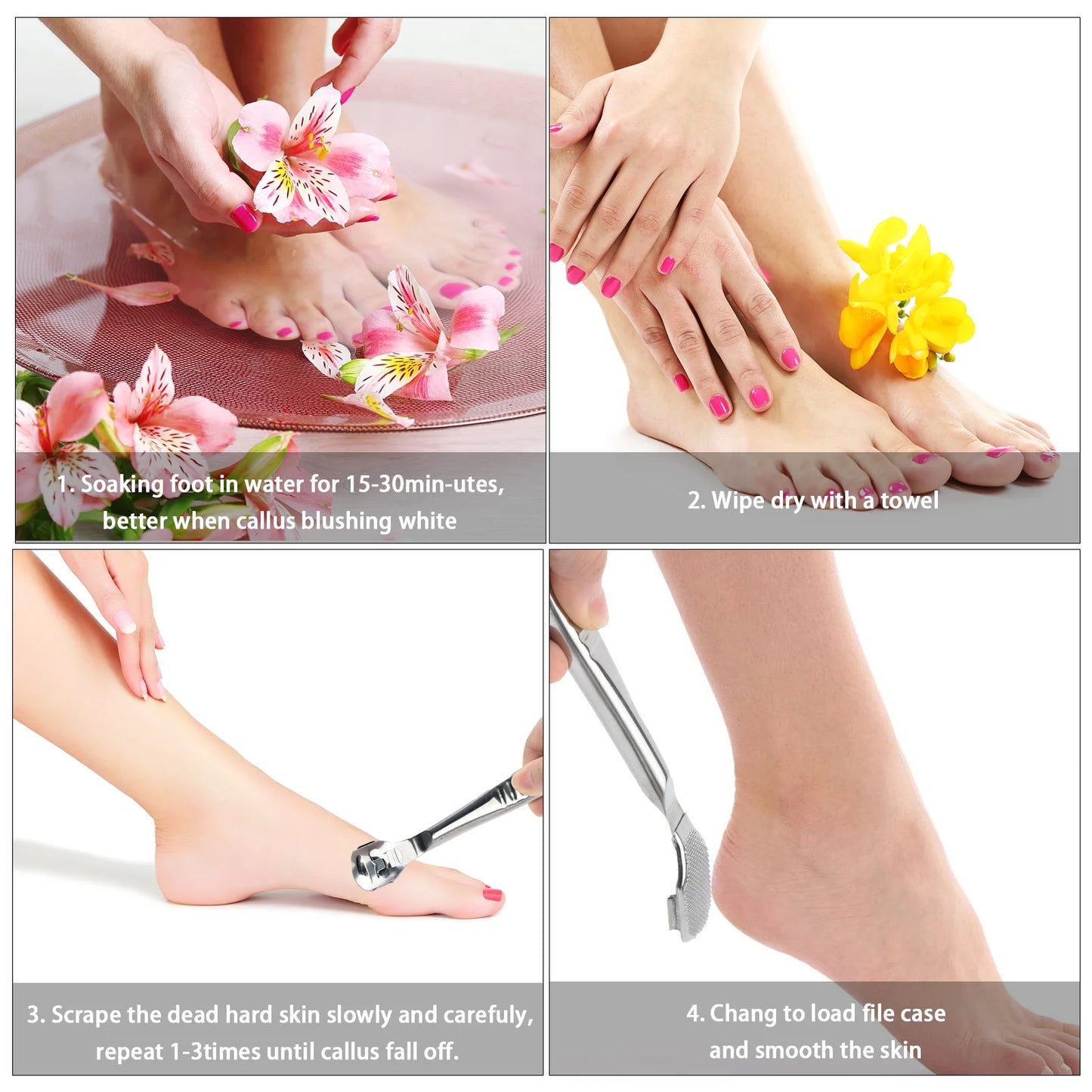 14-Piece Callus Shaver Set – Stainless Steel Foot File & Hard Skin Remover for Hand and Foot Care