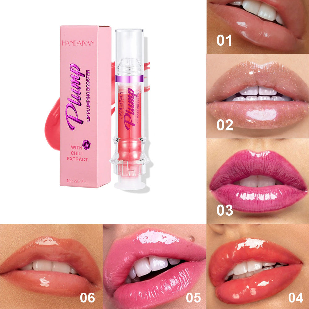 HandaiyanNew Tube Lip Rich Lip Color Slightly Spicy Lip Honey Lip Glass Mirror Face Lip Mirror Liquid Lipstick