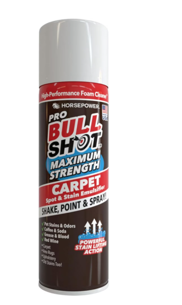 Horsepower MAX Strength Bull Shot Odor Eliminating Pet Stains, Coffee, Wine Stain Remover Can, 1 lb 2 oz