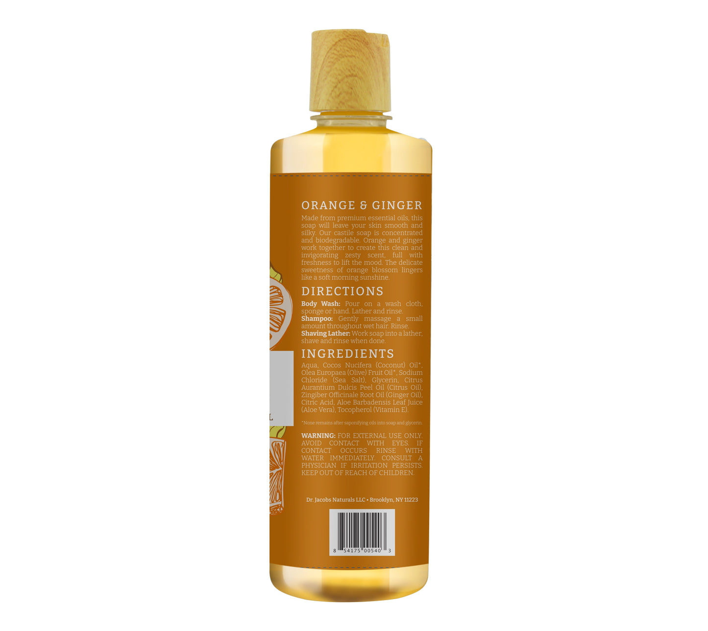DJ Orange & Ginger Castile Body Wash (All American)