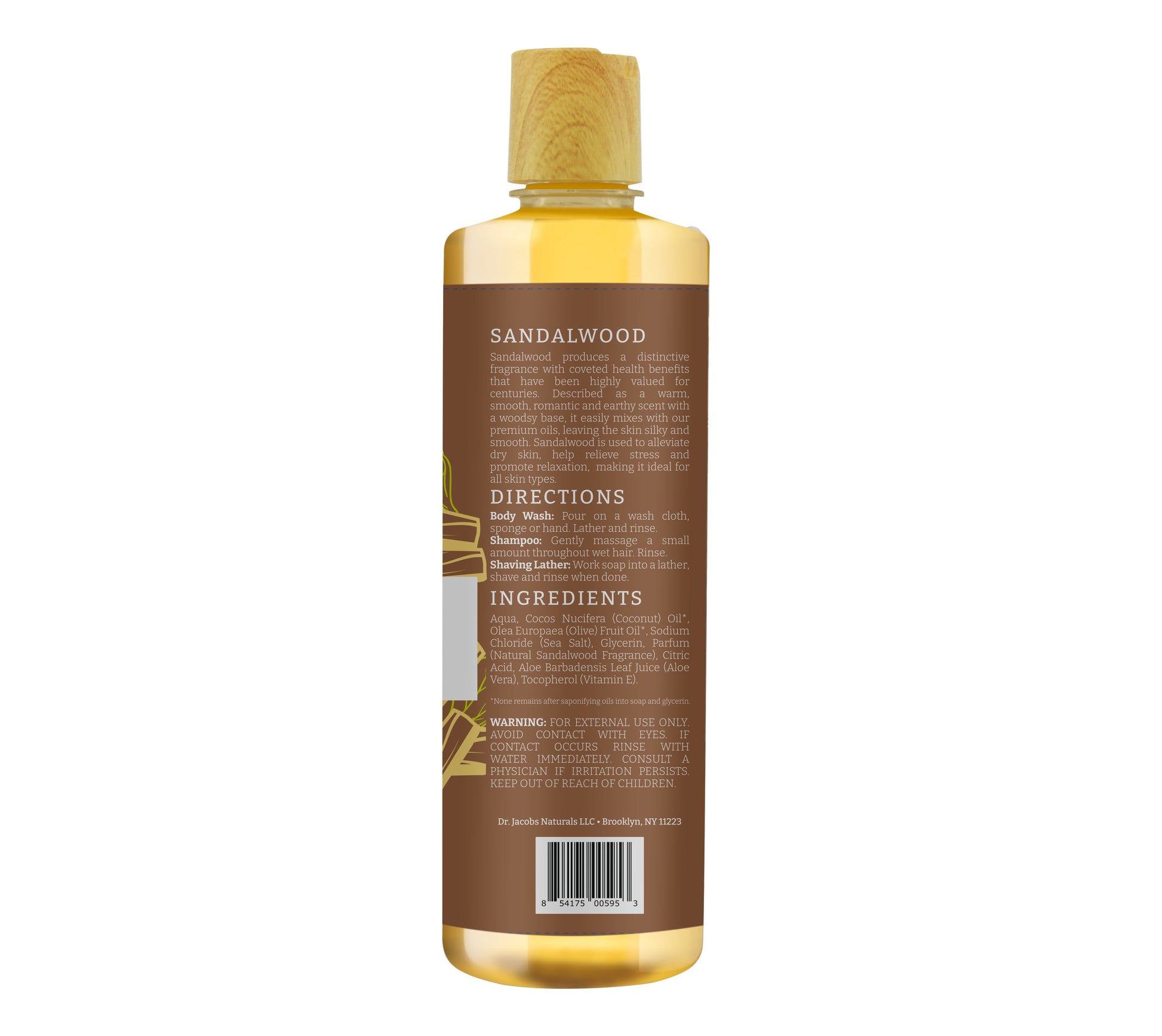 DJ Sandalwood Castile Body Wash (All American)